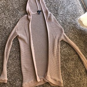 Knitted cardigan hoodie